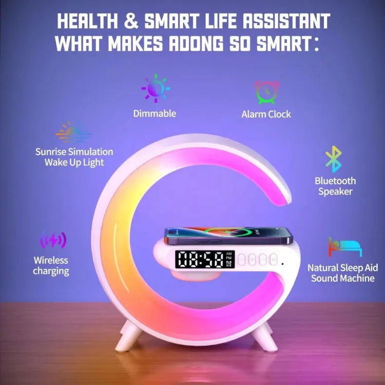 G-LAMP Bluetooth Speaker | Clock | Fast Wireless Charging